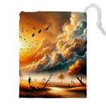 Nature Storm Painting Drawstring Pouch (5XL)