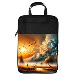 Nature Storm Painting Foldable Shoe Storage Bag