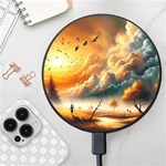 Nature Storm Painting Wireless Fast Charger(Black)