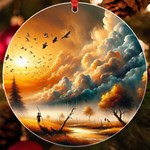 Nature Storm Painting UV Print Acrylic Ornament Round
