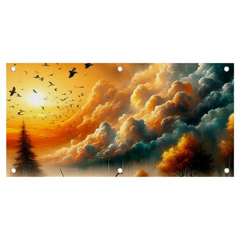 Nature Storm Painting Banner and Sign 4  x 2  from ArtsNow.com Front