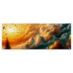 Nature Storm Painting Banner and Sign 8  x 3 