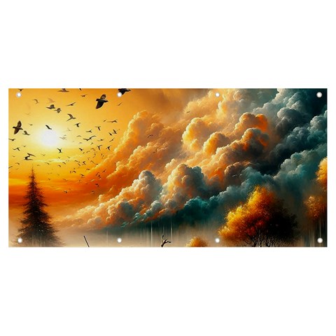 Nature Storm Painting Banner and Sign 8  x 4  from ArtsNow.com Front