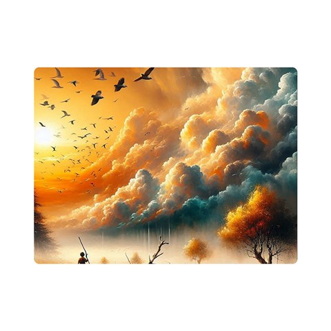 Nature Storm Painting 35  x 27  Premium Plush Fleece Blanket (Mini) from ArtsNow.com 35 x27  Blanket Front