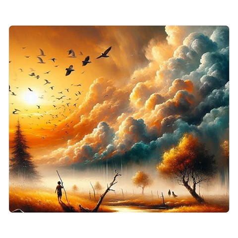 Nature Storm Painting 50  x 40  Premium Plush Fleece Blanket (Small) from ArtsNow.com 50 x40  Blanket Front