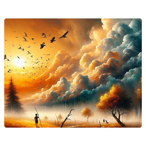 Nature Storm Painting 60  x 50  Premium Plush Fleece Blanket (Medium) from ArtsNow.com 60 x50  Blanket Front