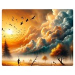 Nature Storm Painting 60  x 50  Premium Plush Fleece Blanket (Medium)
