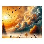 Nature Storm Painting 80  x 56  Premium Plush Fleece Blanket (Large)