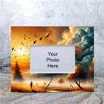 Nature Storm Painting White Tabletop Photo Frame 4 x6 