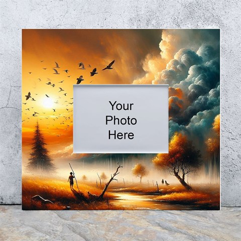 Nature Storm Painting White Wall Photo Frame 5  x 7  from ArtsNow.com Front