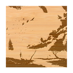 Nature Storm Painting Bamboo Coaster Set from ArtsNow.com Coaster 3