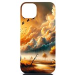 Nature Storm Painting iPhone 14 Plus Black UV Print PC Hardshell Case