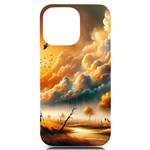 Nature Storm Painting iPhone 14 Pro Max Black UV Print PC Hardshell Case