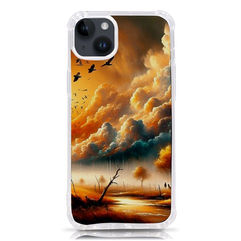 Nature Storm Painting iPhone 14 Plus TPU UV Print Case from ArtsNow.com Front