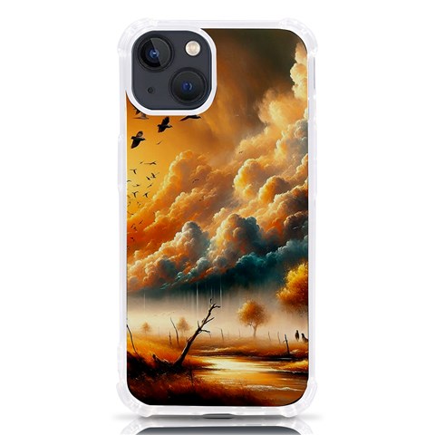 Nature Storm Painting iPhone 13 TPU UV Print Case from ArtsNow.com Front