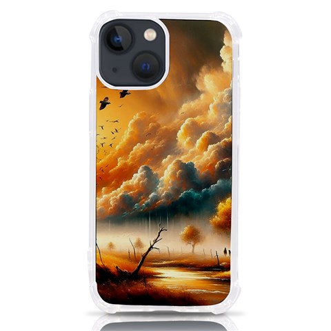 Nature Storm Painting iPhone 13 mini TPU UV Print Case from ArtsNow.com Front