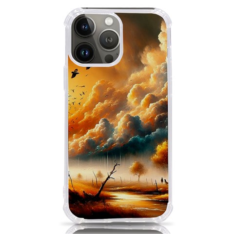 Nature Storm Painting iPhone 13 Pro Max TPU UV Print Case from ArtsNow.com Front