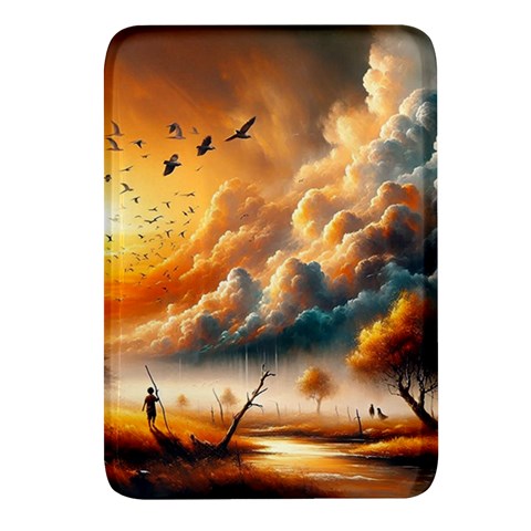 Nature Storm Painting Rectangular Glass Fridge Magnet (4 pack) from ArtsNow.com Front