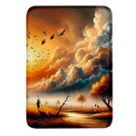 Nature Storm Painting Rectangular Glass Fridge Magnet (4 pack)