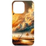 Nature Storm Painting iPhone 15 Pro Max Black UV Print PC Hardshell Case