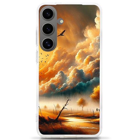 Nature Storm Painting Samsung Galaxy S24 Ultra 6.9 Inch TPU UV Case from ArtsNow.com Front