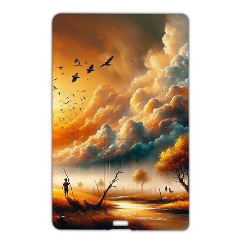 Nature Storm Painting Name Card Style USB Flash Drive from ArtsNow.com Front