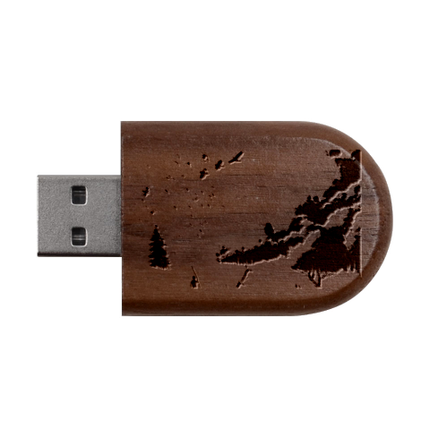 Nature Storm Painting Wood Oval USB Flash Drive from ArtsNow.com USB