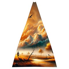 Nature Storm Painting Automatic Folding Umbrella with Case (Large) from ArtsNow.com 13.71 x19.92  Umbrella - 5