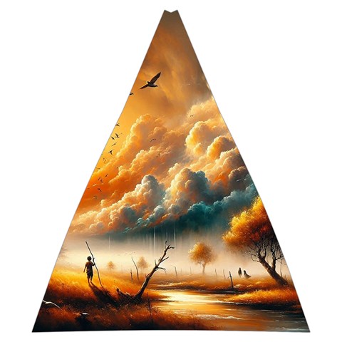 Nature Storm Painting Automatic Folding Umbrella with Case (Medium) from ArtsNow.com 17.22 x19.95  Umbrella - 1