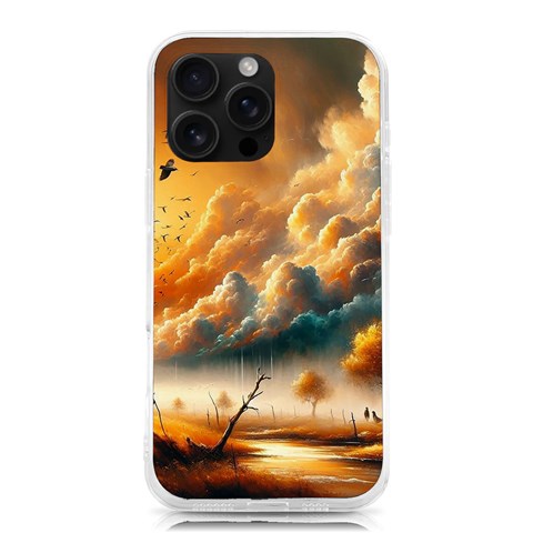 Nature Storm Painting iPhone 16 Pro Max TPU UV Print Case from ArtsNow.com Front