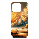 Nature Storm Painting iPhone 16 Pro Max Black UV Print PC Hardshell Case