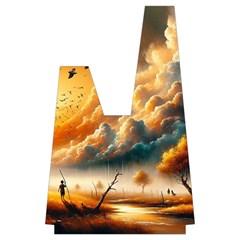 Nature Storm Painting Japanese Wrist Knot Bag from ArtsNow.com Back