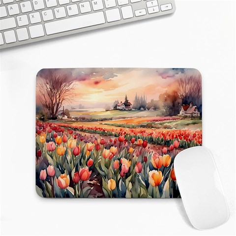 Tulips Field Tree Small Mousepad from ArtsNow.com Front