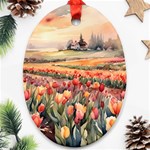 Tulips Field Tree Ornament (Oval)