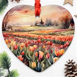 Tulips Field Tree Ornament (Heart)