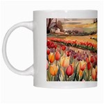 Tulips Field Tree White Mug