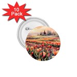 Tulips Field Tree 1.75  Buttons (10 pack)