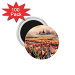 Tulips Field Tree 1.75  Magnets (100 pack) 