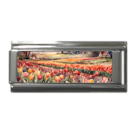 Tulips Field Tree Superlink Italian Charm (9mm) from ArtsNow.com Front