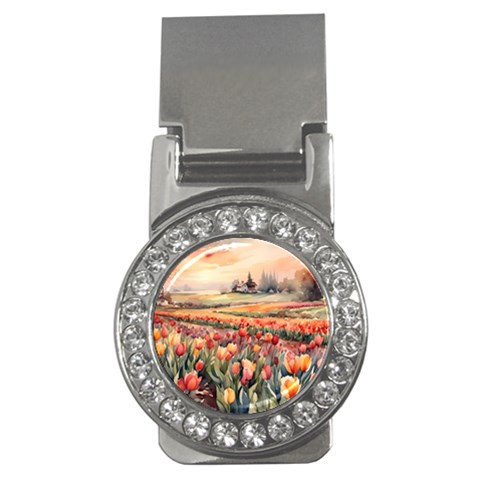 Tulips Field Tree Money Clips (CZ)  from ArtsNow.com Front
