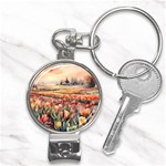 Tulips Field Tree Nail Clippers Key Chain