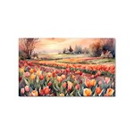 Tulips Field Tree Sticker Rectangular (10 pack)