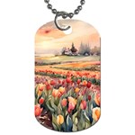 Tulips Field Tree Dog Tag (Two Sides)