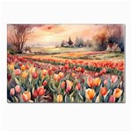 Tulips Field Tree Postcard 4 x 6  (Pkg of 10)
