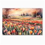 Tulips Field Tree Postcards 5  x 7  (Pkg of 10)