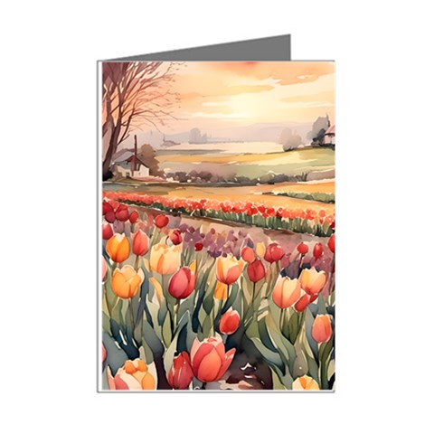 Tulips Field Tree Mini Greeting Cards (Pkg of 8) from ArtsNow.com Right