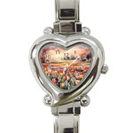 Tulips Field Tree Heart Italian Charm Watch