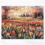 Tulips Field Tree Rectangular Jigsaw Puzzl