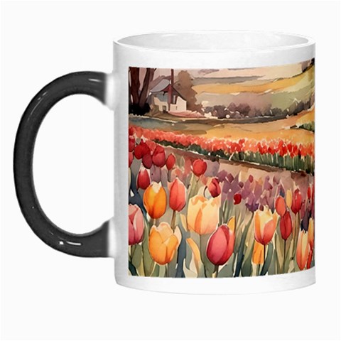 Tulips Field Tree Morph Mug from ArtsNow.com Left
