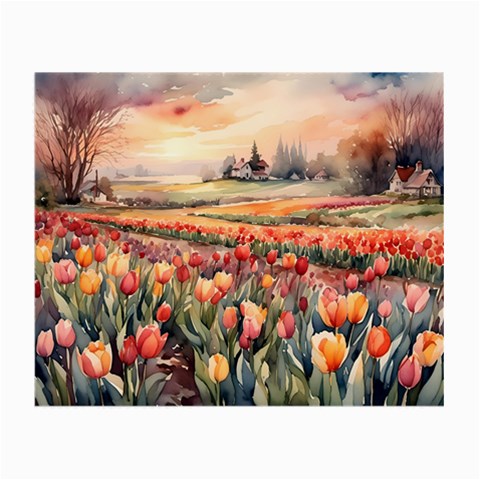 Tulips Field Tree Small Glasses Cloth from ArtsNow.com Front